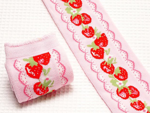 Secret Shop Sweet Lolita Strawberry Knee High Scoks